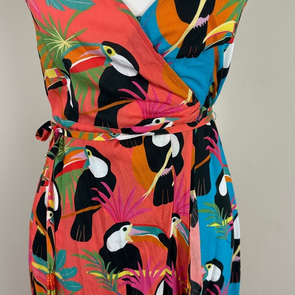 Farm Rio Toucan Tropical Wrap Maxi Dress Size XXS‎ - Picture 5 of 7